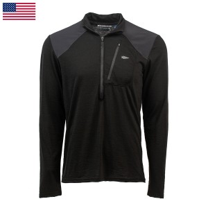 Goruck 24.7 Merino Wool Half Zip Tops Men Black | NL-247058-USA