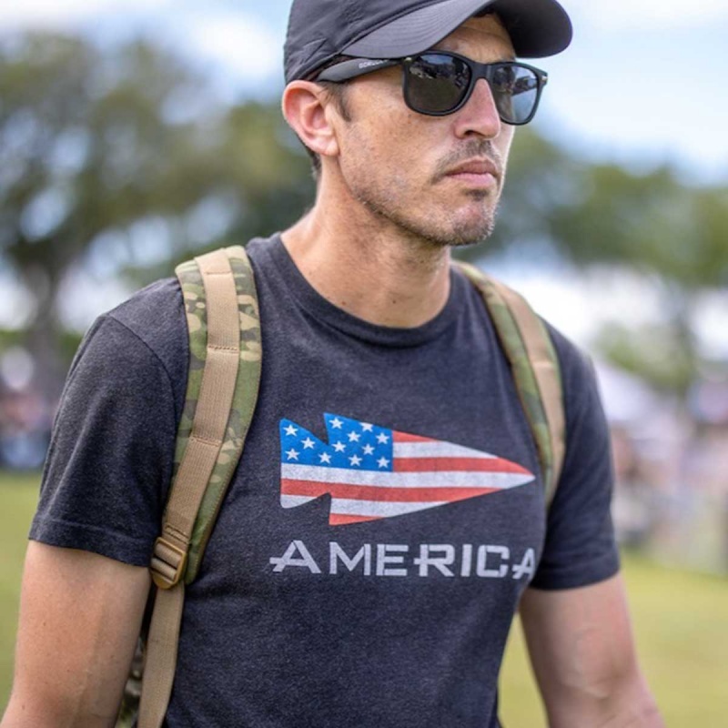 Goruck America T-Shirt Men Black | NL-042173-YOD