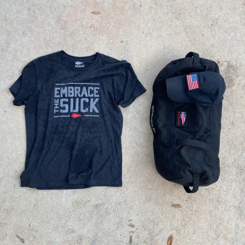 Goruck Embrace the Suck T-Shirt Men Black | NL-357912-YMW