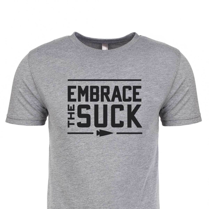 Goruck Embrace the Suck T-Shirt Men Grey | NL-701289-ZGK