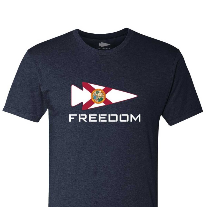 Goruck Freedom T-Shirt Men Navy | NL-912734-VMK