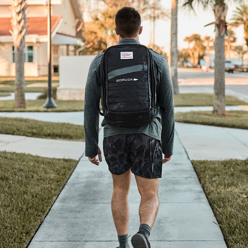 Goruck Indestructible Training Length 5 Shorts Men Black Camo | NL-380297-WKZ