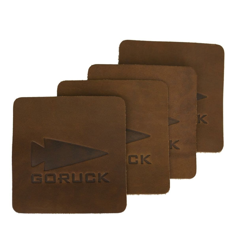 Goruck Leather Spearhead Coaster Set (4x) Accessories Accessories Brown | NL-762408-AFB