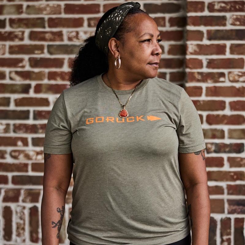 Goruck Logo T-Shirt Women Khaki | NL-609215-AQT