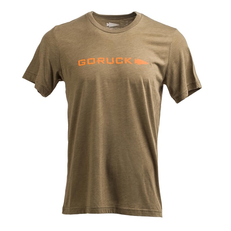 Goruck Logo T-Shirt Women Khaki | NL-609215-AQT