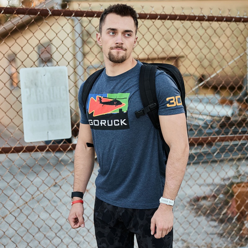 Goruck Mog Mile 30th Anniversary T-Shirt Men Navy | NL-706835-DOZ