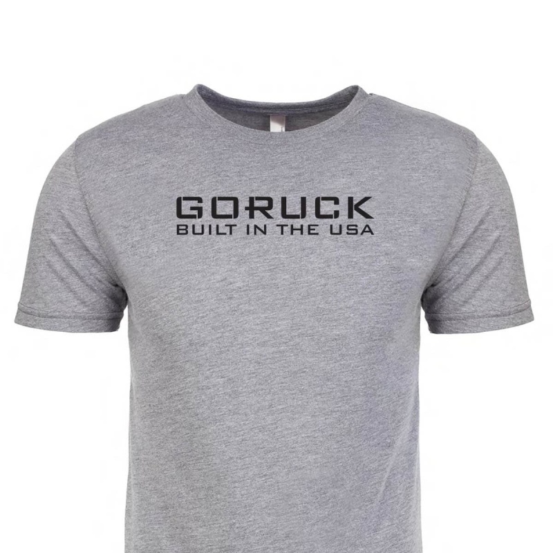 Goruck Reverse Flag T-Shirt Men Grey | NL-610842-OSP