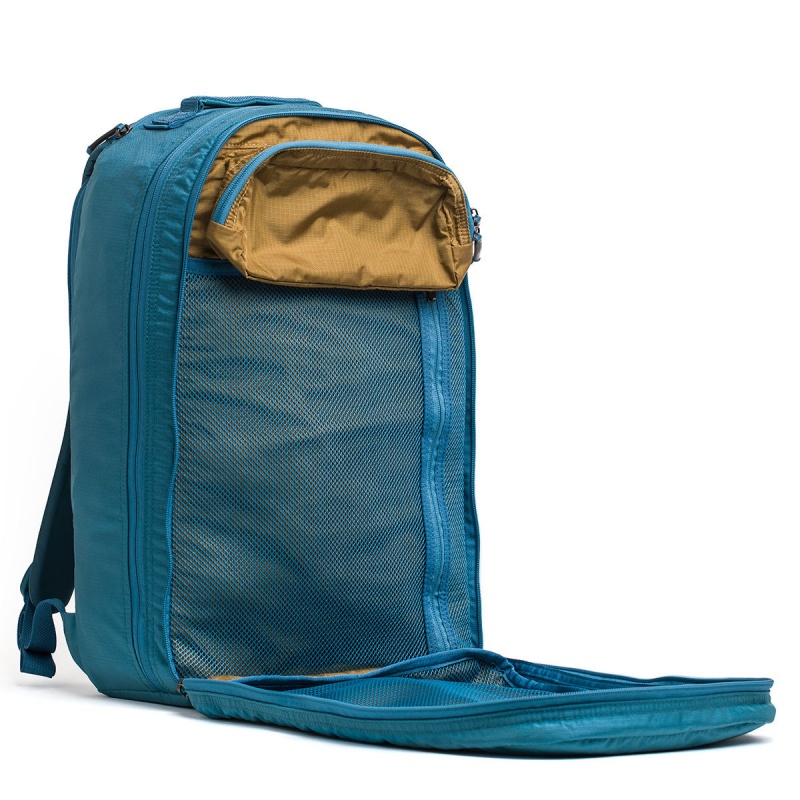 Goruck Ruck Double Compartment Ripstop ROBIC® Bullet Accessories Blue / Brown | NL-183590-TQB