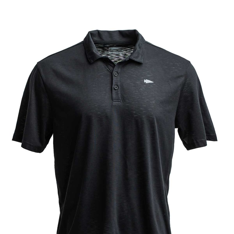 Goruck The Field Polo T-Shirt Men Black | NL-019476-TNW