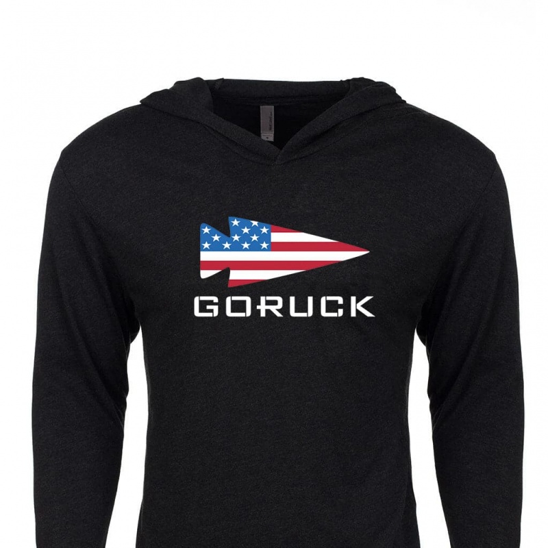 Goruck USA Hoodie Men Black | NL-495237-BNV